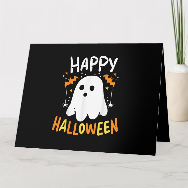 Bus eller godis Halloween Ghost Kort (Framsida)