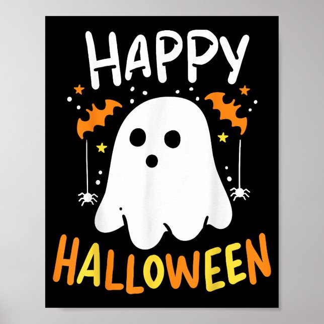Bus eller godis Halloween Ghost Poster (Framsidan)