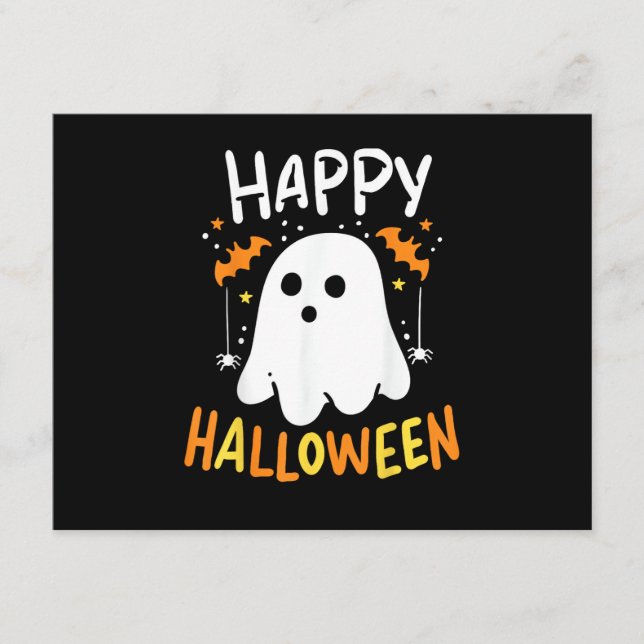 Bus eller godis Halloween Ghost Tilläggskort (Framsida)