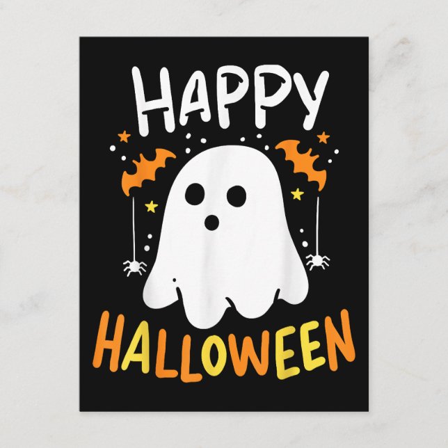 Bus eller godis Halloween Ghost Tilläggskort (Framsida)
