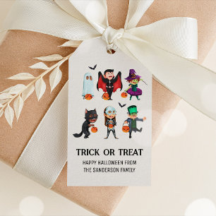 Bus eller godis Halloween Gift Märkre Presentetikett