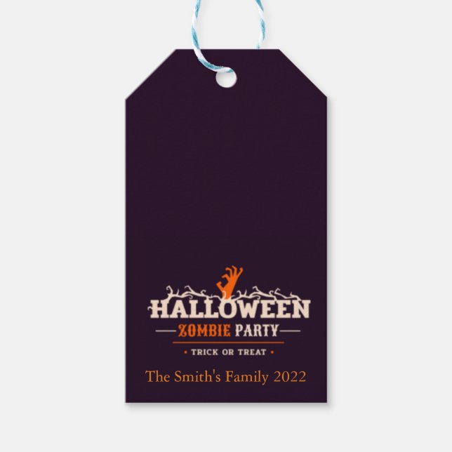 Bus eller godis Halloween Gift Märkres Presentetikett (Framsidan)