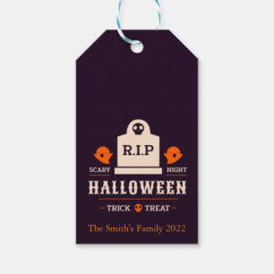 Bus eller godis Halloween Gift Märkres Presentetikett