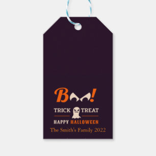 Bus eller godis Halloween Gift Märkres Presentetikett