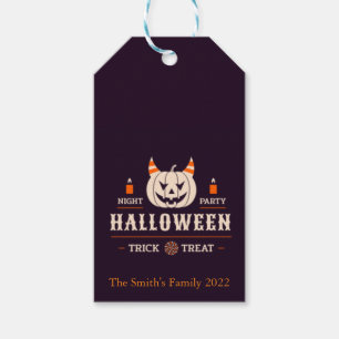 Bus eller godis Halloween Gift Märkres Presentetikett
