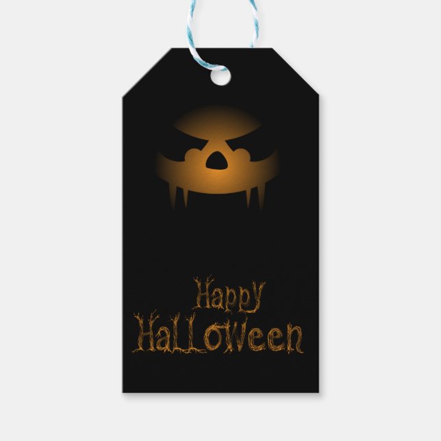 Bus eller godis Halloween Gift Märkres Presentetikett (Framsidan)