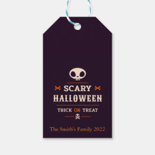 Bus eller godis Halloween Gift Märkres Presentetikett