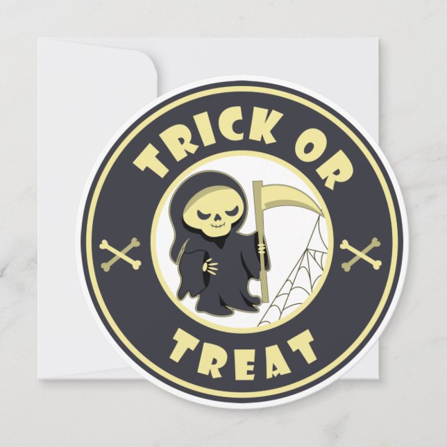 Bus eller godis Halloween grim, återfall (Framsida)