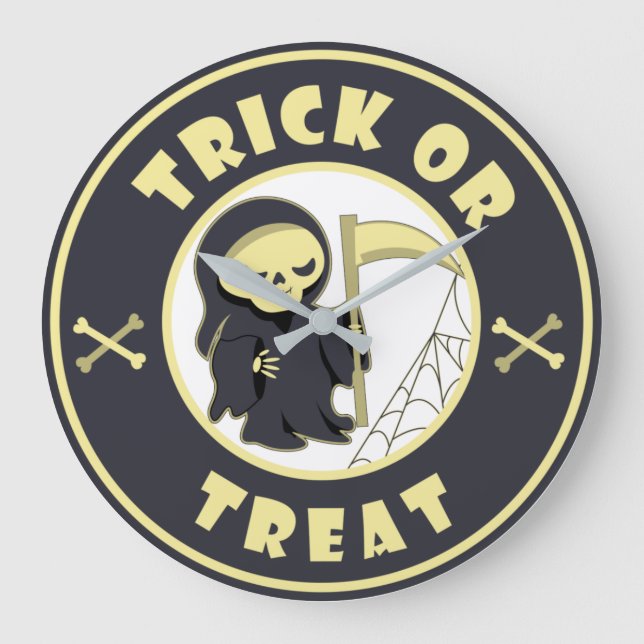 Bus eller godis Halloween grim, återfall Stor Klocka (Framsida)