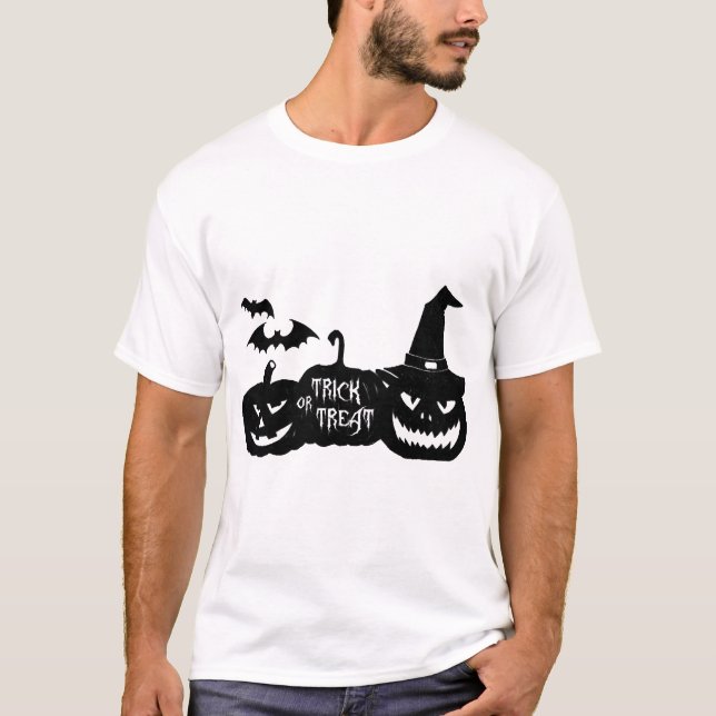 Bus eller godis - Halloween - Halloween godispåse T Shirt (Framsida)