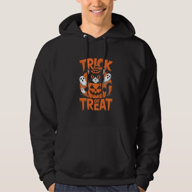 Bus eller godis Halloween Hoodie (Framsida)