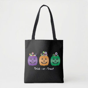 Bus eller godis Halloween Jack o lantern Candy Pai Tygkasse