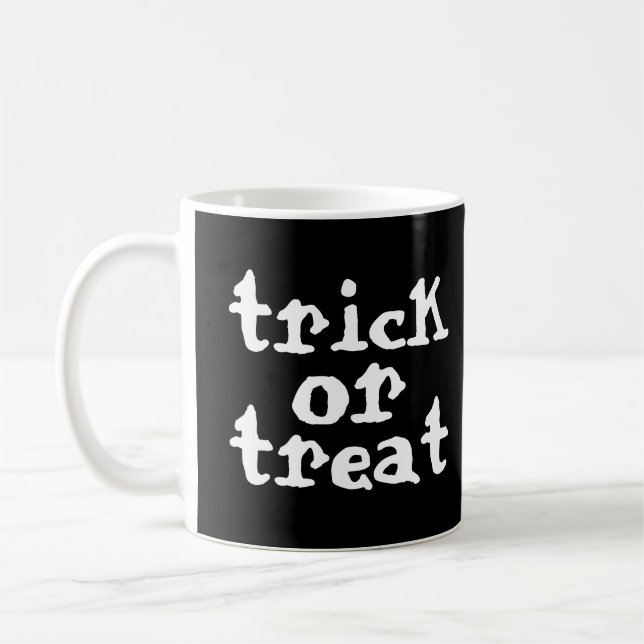 Bus eller godis Halloween Kaffemugg (Vänster)