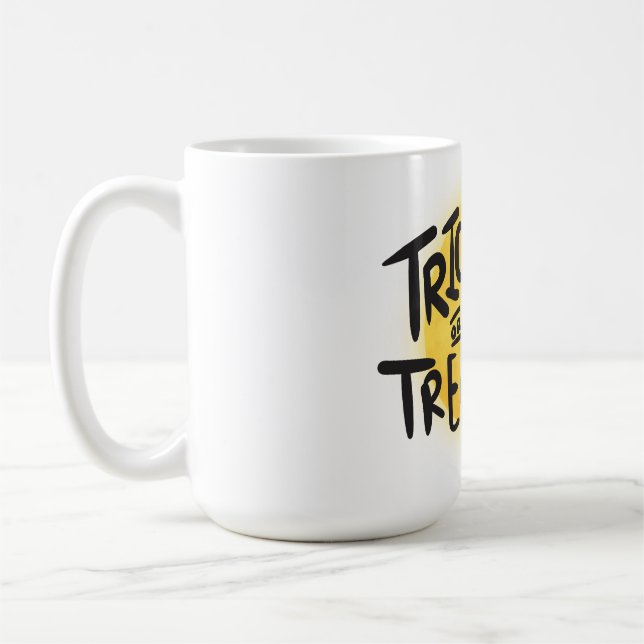Bus eller godis halloween kaffemugg (Vänster)