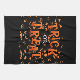 Bus eller godis Halloween Kitchen Towels Kökshandduk