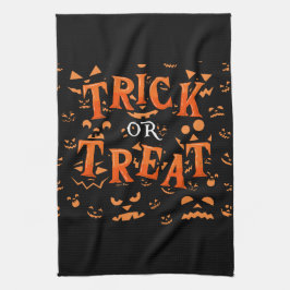 Bus eller godis Halloween Kitchen Towels Kökshandduk