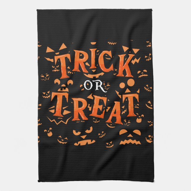 Bus eller godis Halloween Kitchen Towels Kökshandduk (Vertikal)