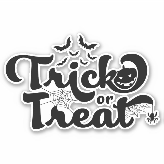 Bus eller godis Halloween Klistermärken (Framsida)