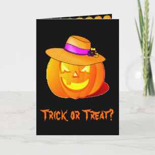 Bus eller godis Halloween-kort Kort
