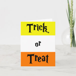 Bus eller godis, Halloween-kort, litet, 4 tum x 5, Tack Kort