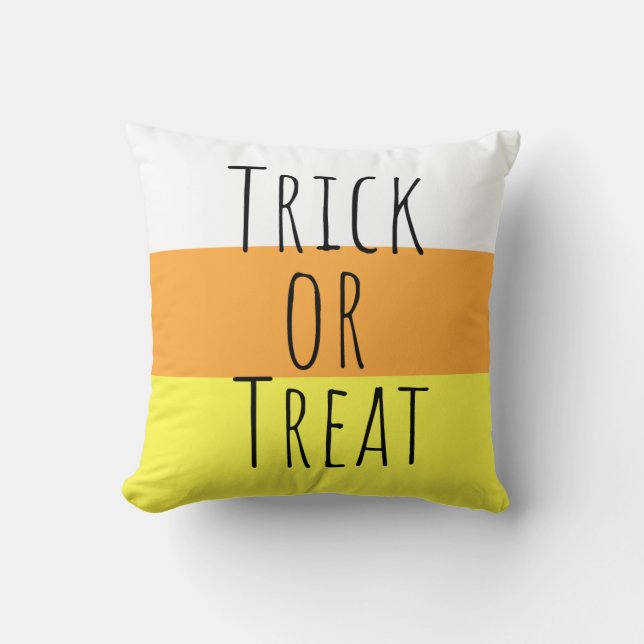 bus eller godis Halloween Kudde (Framsida)