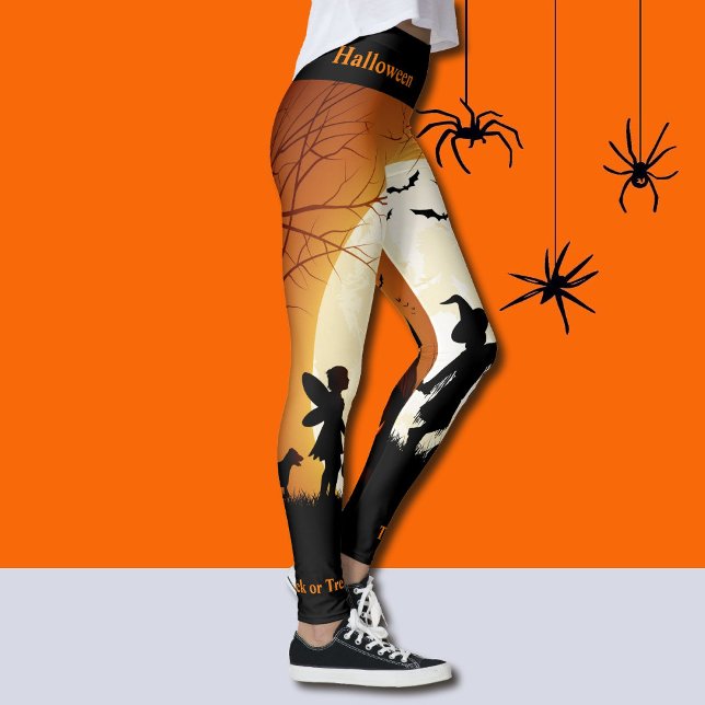 Bus eller godis Halloween Leggings Pumpkin Byxor (Skapare uppladdad)