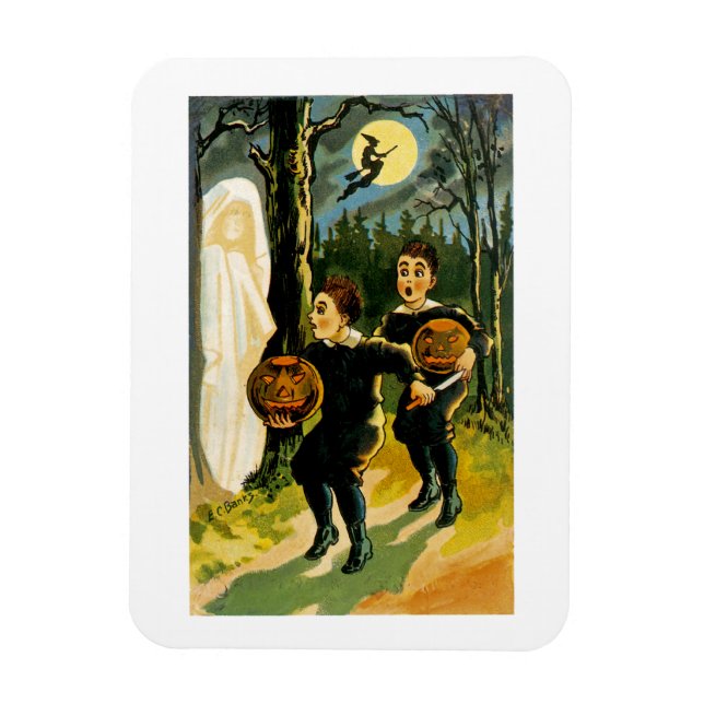 Bus eller godis Halloween Magnet (Vertikal)