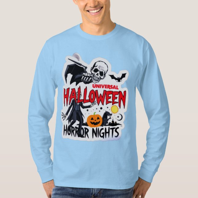 Bus eller godis Halloween Manar Långärmad T-Shirt (Framsida)