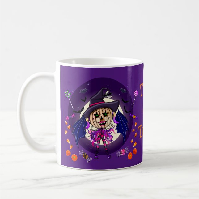 Bus eller godis Halloween mugg (Vänster)