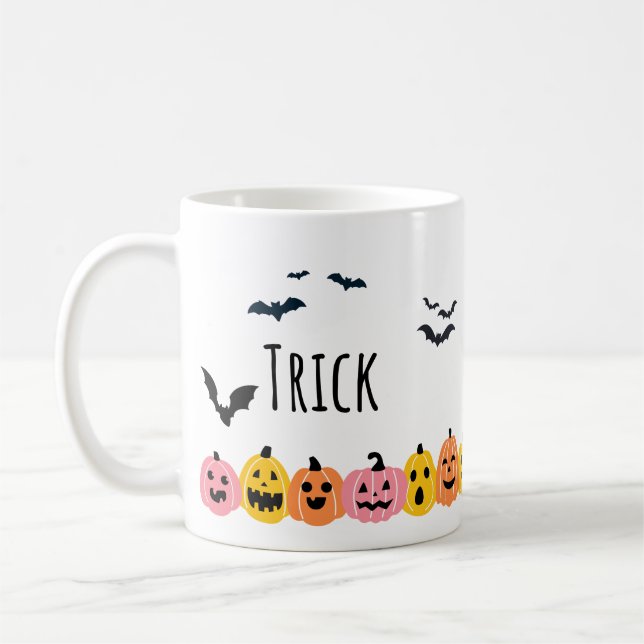 bus eller godis Halloween Mugg - 11oz (Vänster)
