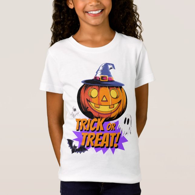 Bus eller godis! Halloween night T-Shirt (Framsida)