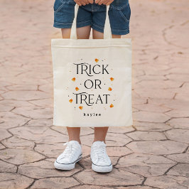Bus eller godis Halloween Personlig Tote Bag Tygkasse