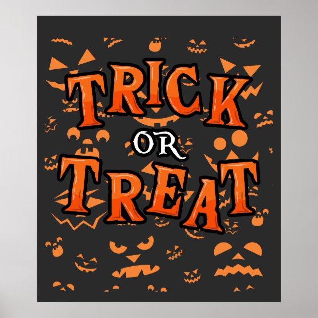 Bus eller godis Halloween Poster (Framsidan)