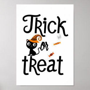 Bus eller godis halloween poster