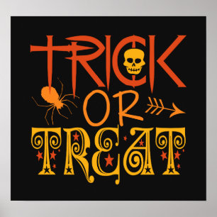 Bus eller godis Halloween poster