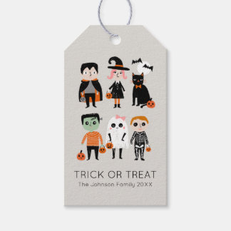 Bus eller godis halloween presentetikett