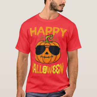 Bus eller godis Halloween Shirt, Pumpkin Lycklig H T Shirt