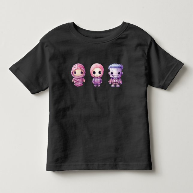 Bus eller godis! Halloween-skjorta; barnsängar T Shirt (Framsida)