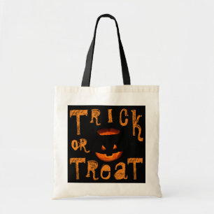 Bus eller godis Halloween Skull Tygkasse