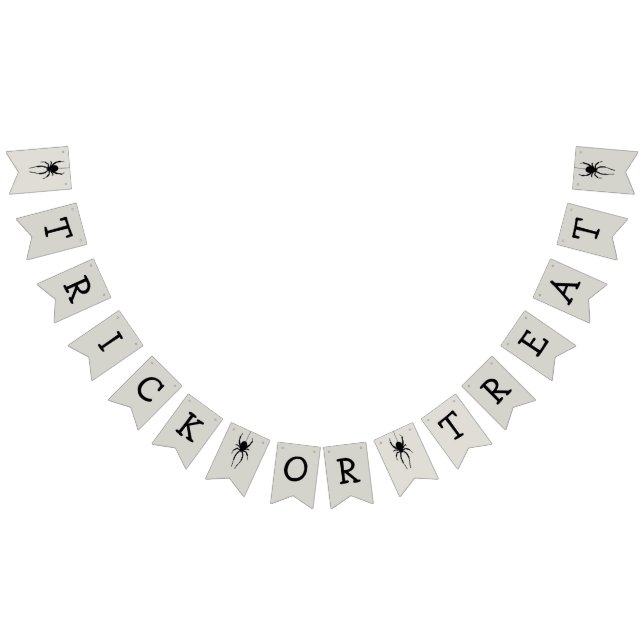 Bus eller godis Halloween Spider Bunting Flagga (Alla)