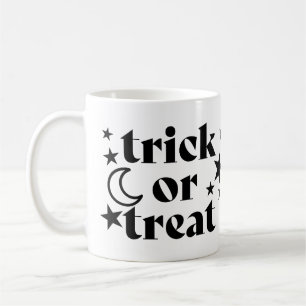 Bus eller godis Halloween Stars & Crescent Måne Kaffemugg