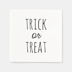 Bus eller godis Halloween Svartvitt-taloky Pappersservett