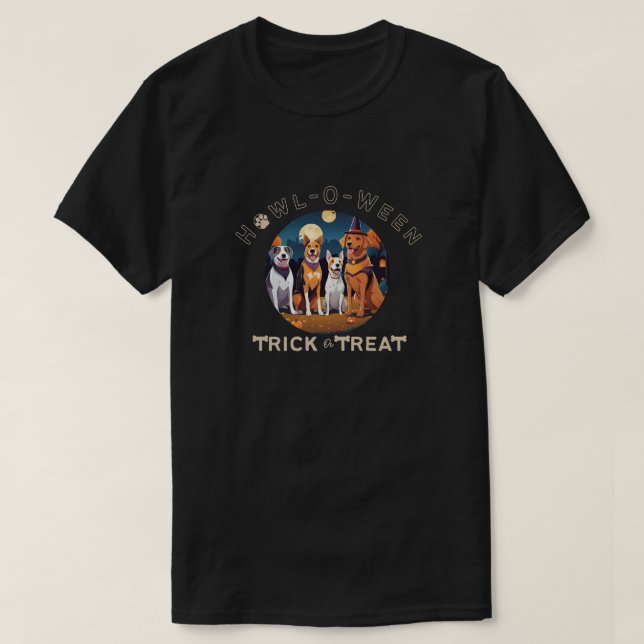 Bus eller godis Halloween T-Shirt (Design framsida)