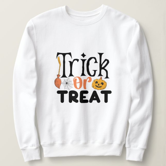 Bus eller godis Halloween T Shirt (Design framsida)