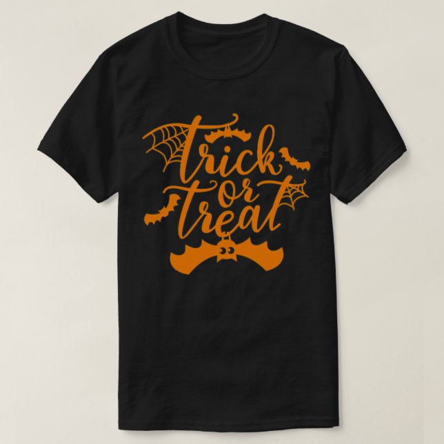 Bus eller godis Halloween T Shirt (Design framsida)