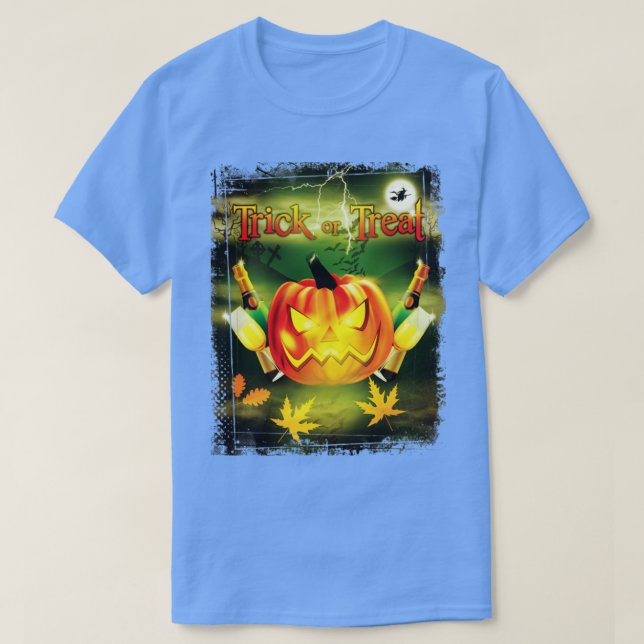 Bus eller godis Halloween T Shirt (Design framsida)