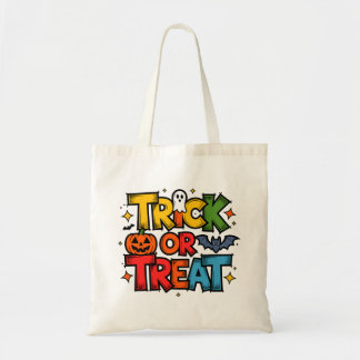 Bus eller godis Halloween Tote Bag Tygkasse