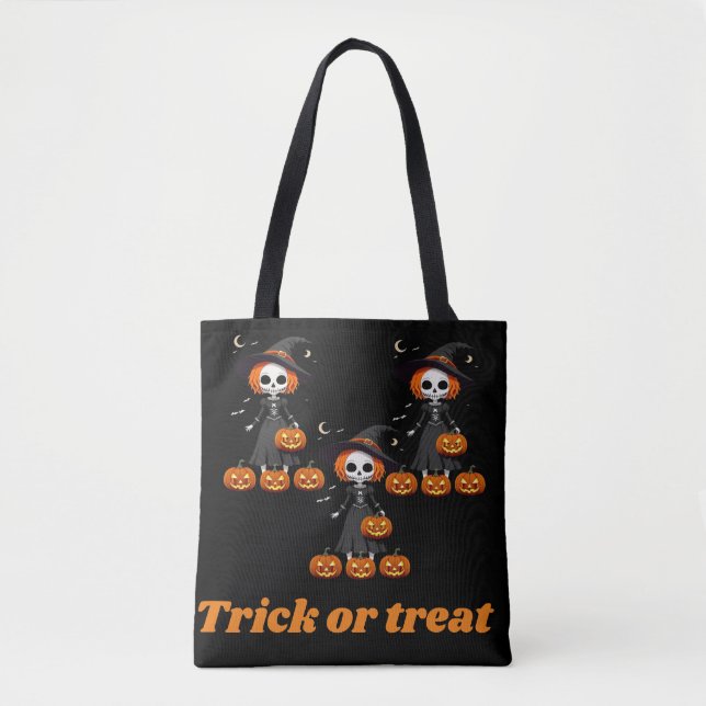 Bus eller godis Halloween Tothe bag Tygkasse (Framsida)