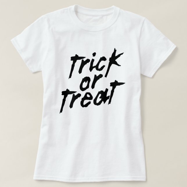 Bus eller godis Halloween-tshirt Tee Shirt (Design framsida)
