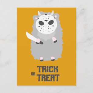 Bus eller godis Halloween Vykort